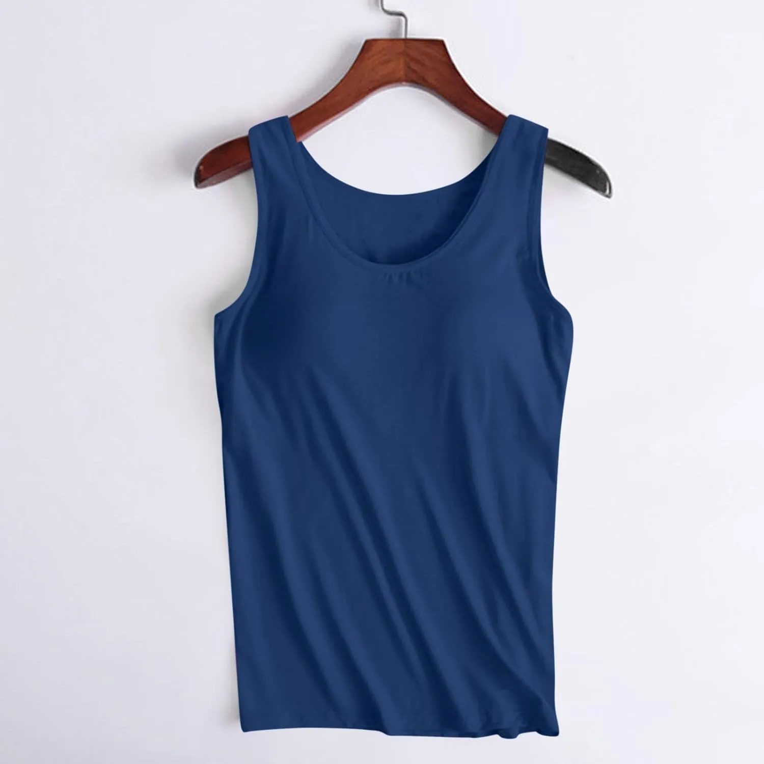 Tank Tops for Women Plus Size Ladies Sleeveless Wider Strap Camisole Tops Built in Padded Casual Workout Basic Tanks