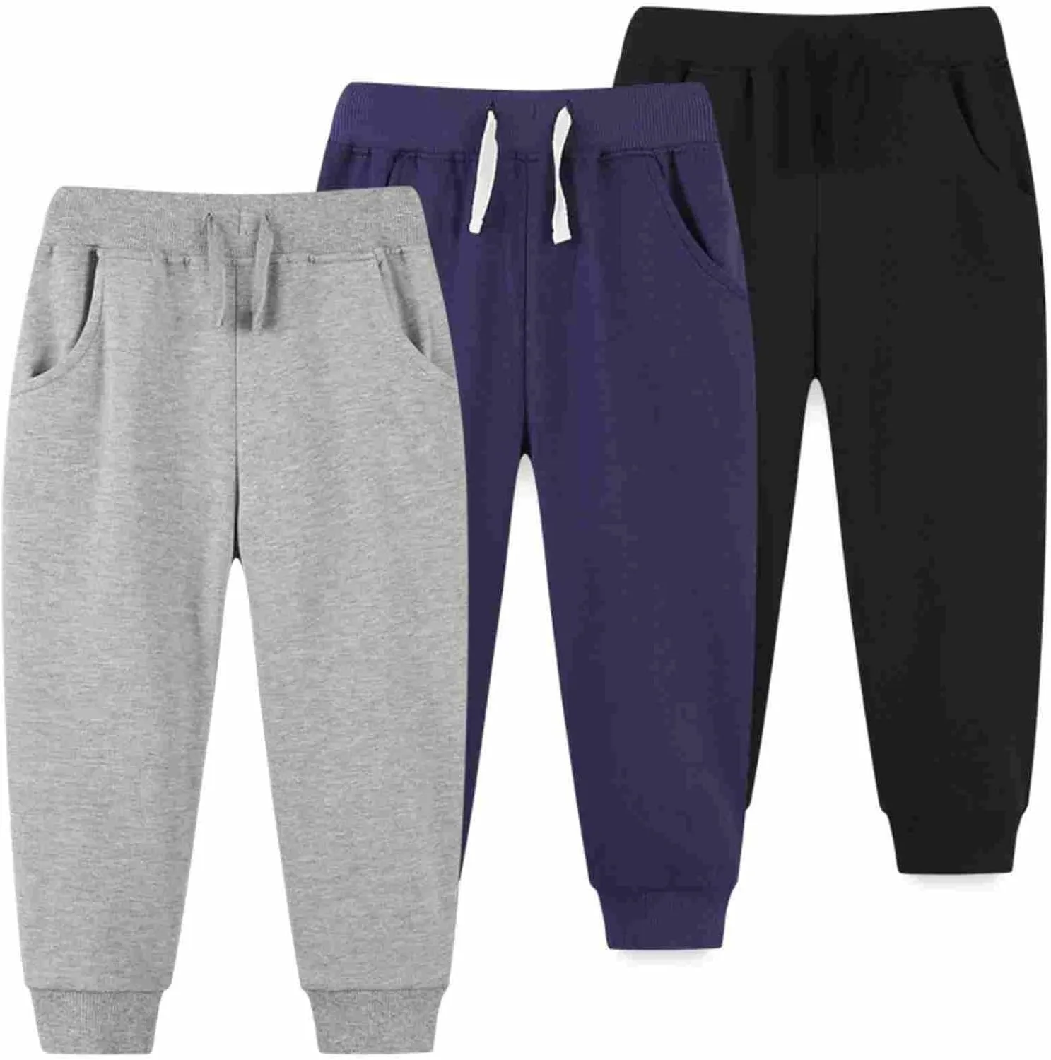 Toddler Baby Girl Boy Pants Black Solid Color 𝗖artoon Sweatpants Casual Lightweight Trousers Unisex Winter Clothes
