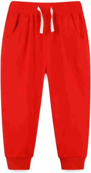 Toddler Baby Girl Boy Pants Black Solid Color 𝗖artoon Sweatpants Casual Lightweight Trousers Unisex Winter Clothes