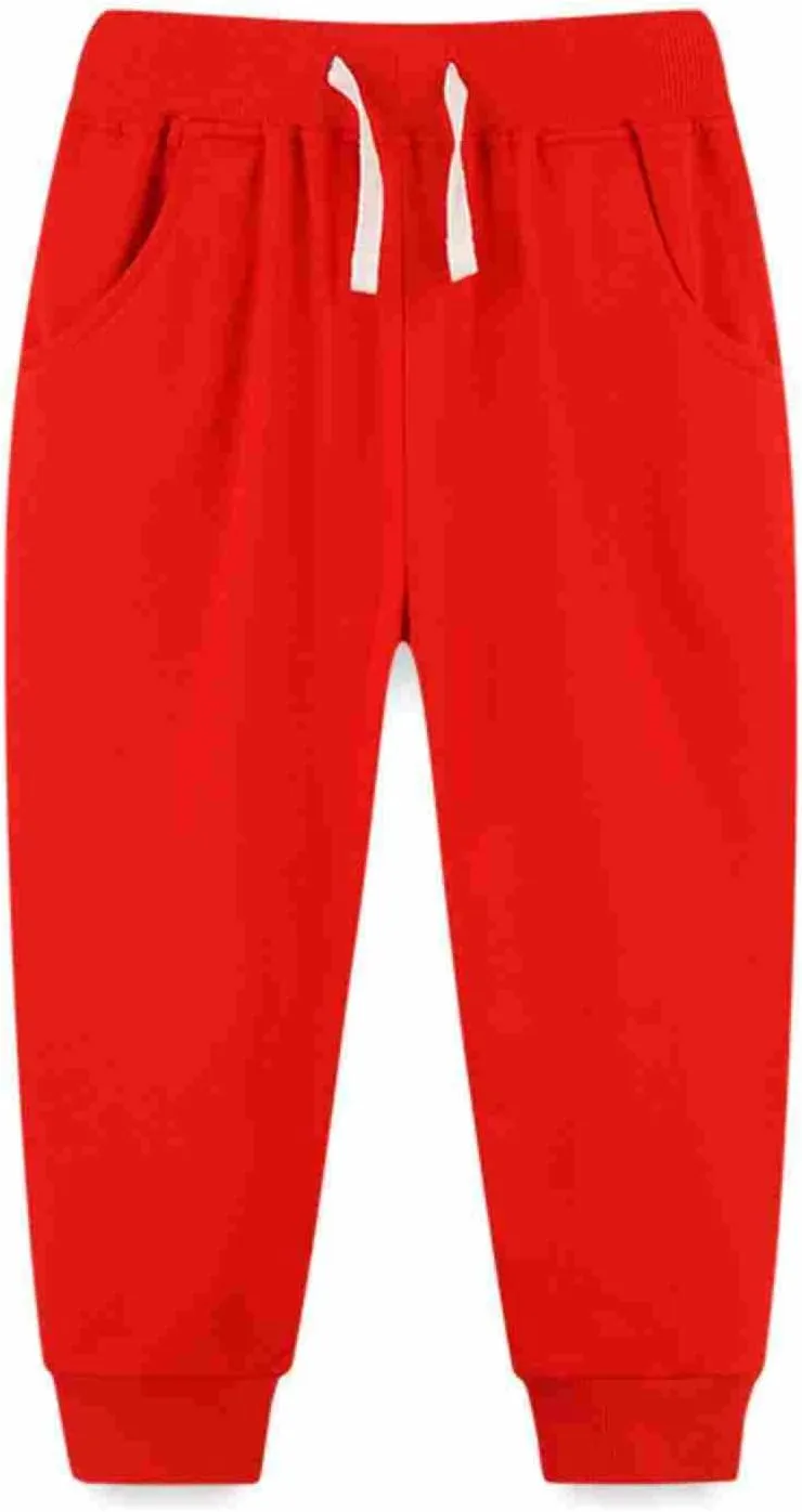 Toddler Baby Girl Boy Pants Black Solid Color 𝗖artoon Sweatpants Casual Lightweight Trousers Unisex Winter Clothes