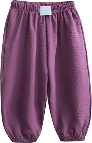 Toddler Boys Baggy Sweatpants Kids Elastic Waist Breathable Comfy Aesthetic Joggers Plain Loose Athletic Trousers