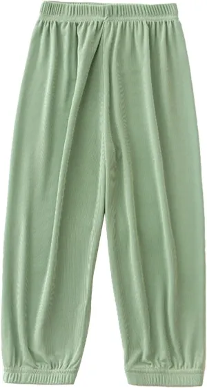 Toddler Girls Baggy Aesthetic Sweatpants Elastic Waist Kids Plain Casual Athletic Joggers Breathable Lightweight