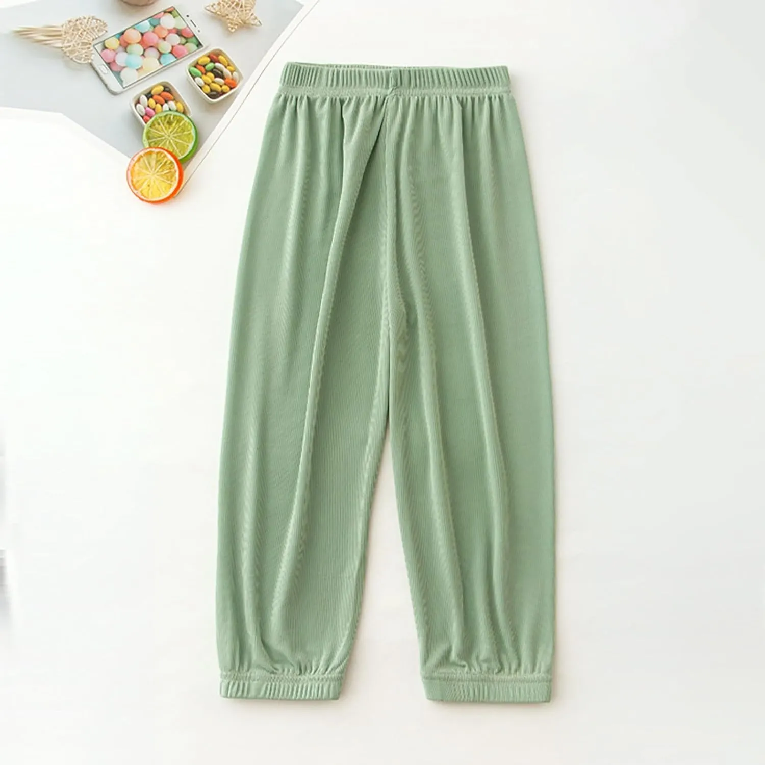 Toddler Girls Baggy Aesthetic Sweatpants Elastic Waist Kids Plain Casual Athletic Joggers Breathable Lightweight