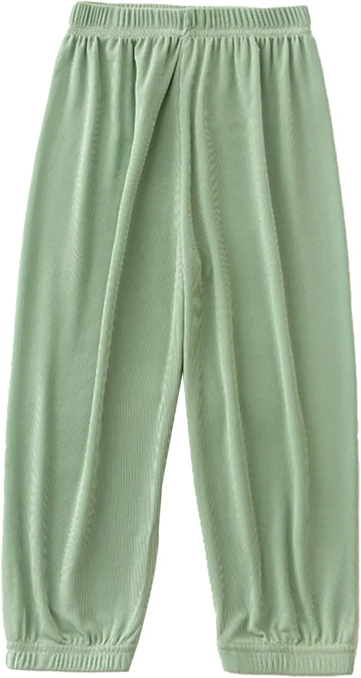 Toddler Girls Baggy Aesthetic Sweatpants Elastic Waist Kids Plain Casual Athletic Joggers Breathable Lightweight