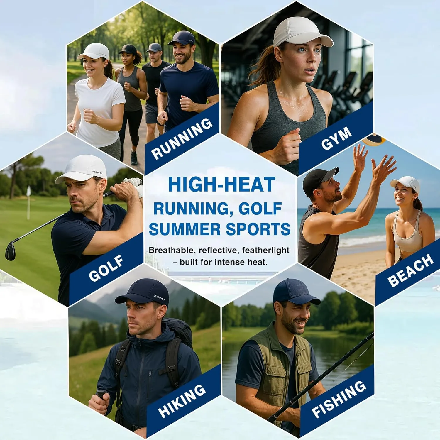 TOP-EX ChillFlex Runner Cap XL/XXL – Soft Mesh Running Hat – Cooling & Breathable 【Not a Structured Cap】