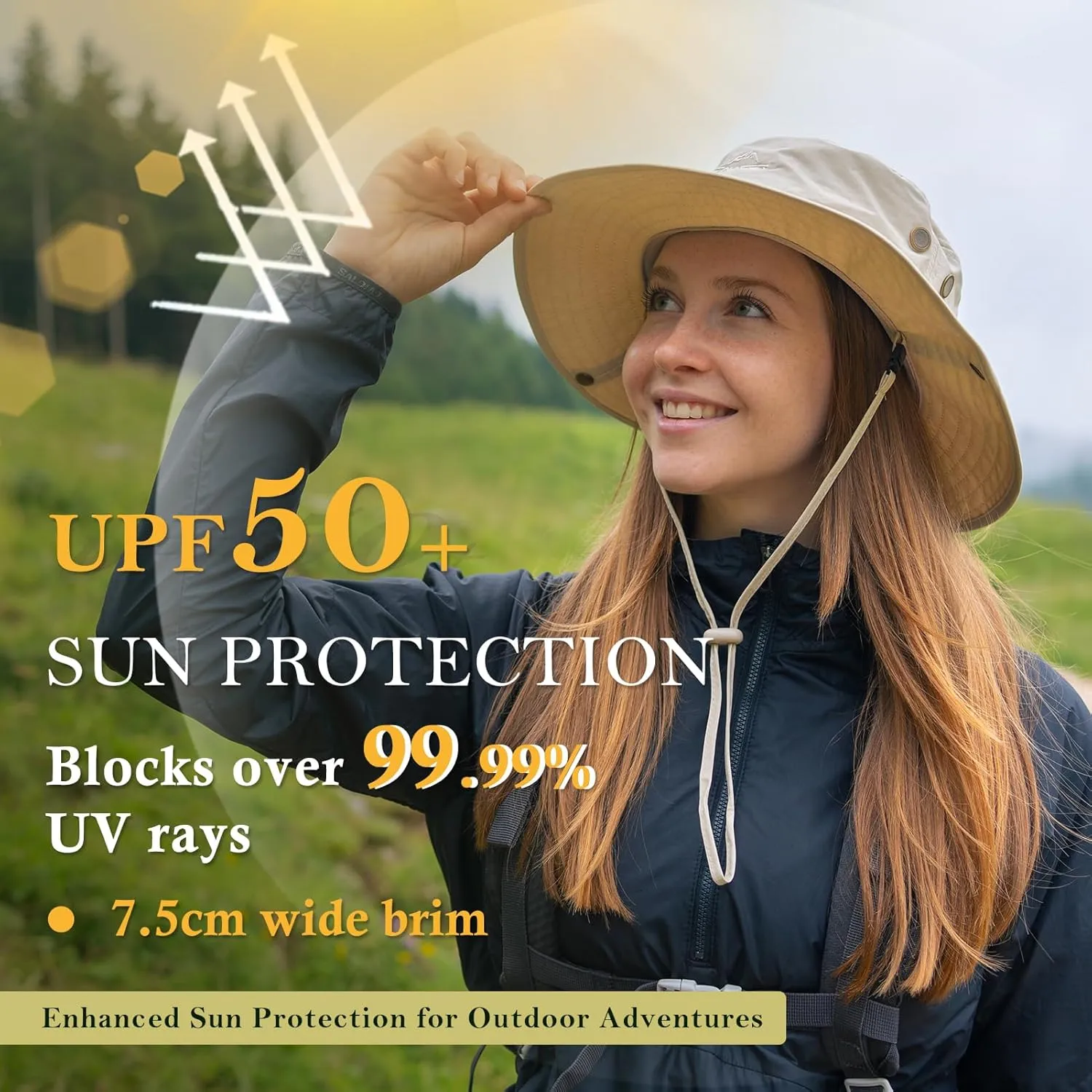 TOP-EX M/L/XL/XXL Ponytail Rain-Proof UV50  Sun Hat Cooling Mesh Lining Unisex