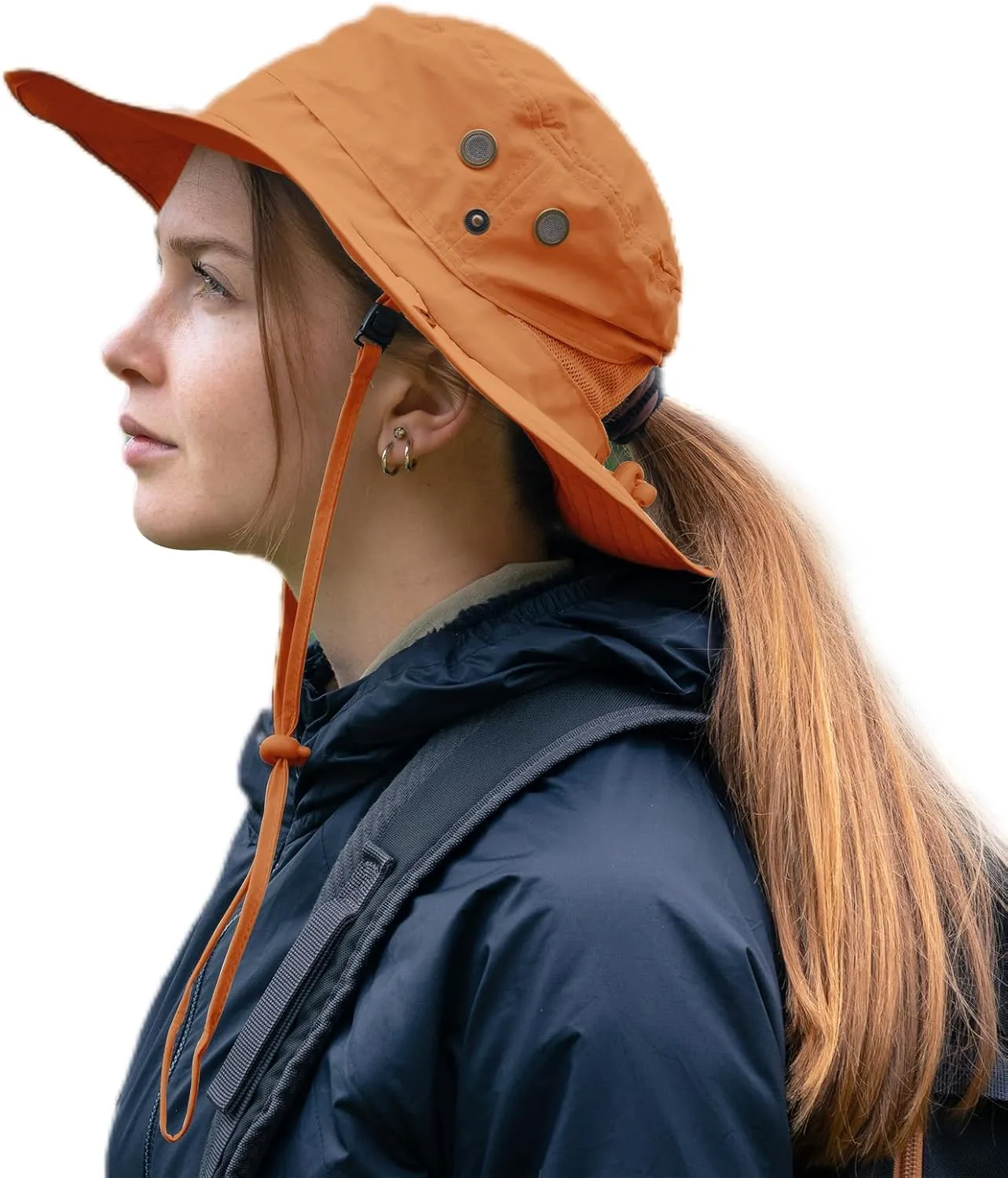 TOP-EX M/L/XL/XXL Ponytail Rain-Proof UV50  Sun Hat Cooling Mesh Lining Unisex