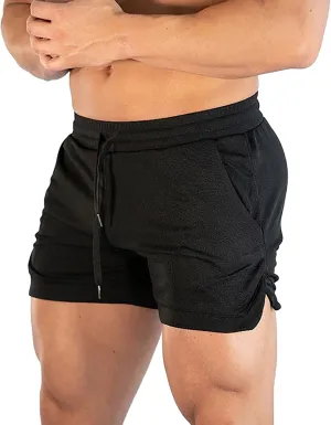Uillui Men's 4" Gym Workout Shorts Lightweight Quick Dry Breathable Athletic Running Shorts Bodybuilding Yoga Shorts Pockets