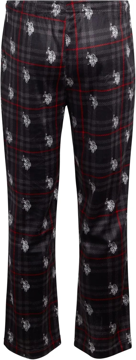 U.S. Polo Assn. Men's Pajama Pants - 2 Pack Ultra Soft Fleece Sleep and Lounge Pants (Size: S-XL)