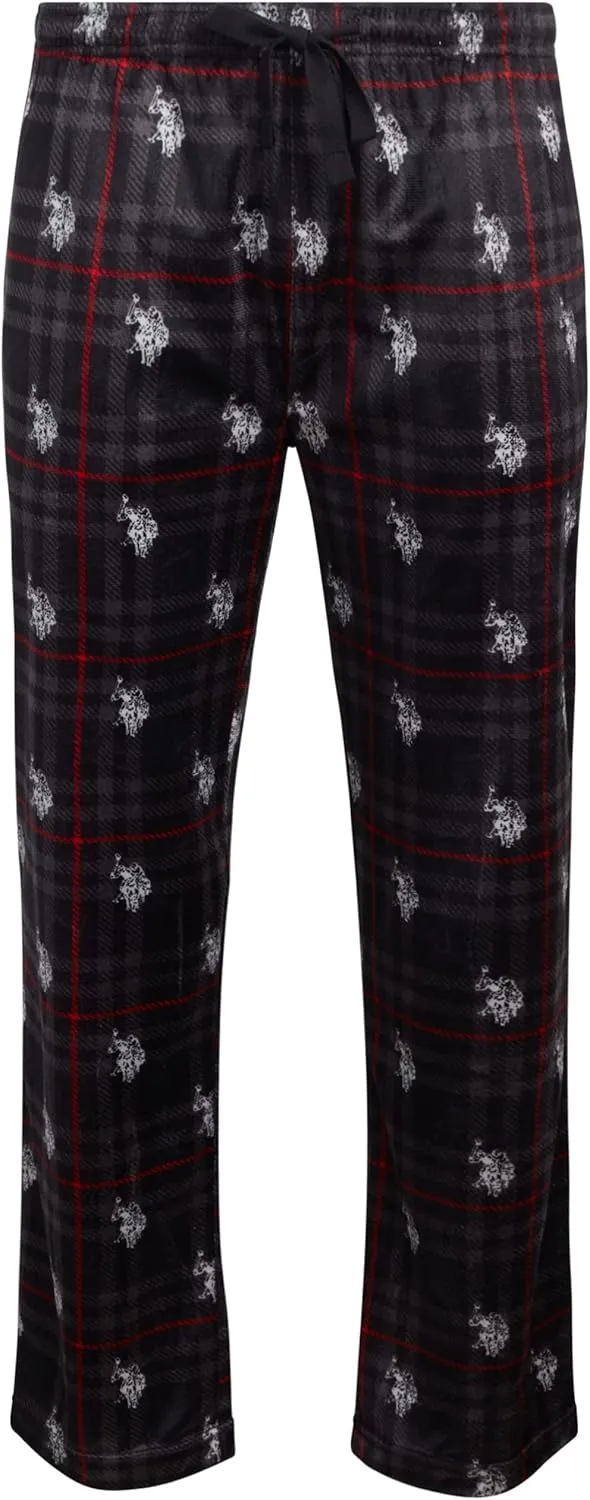 U.S. Polo Assn. Men's Pajama Pants - 2 Pack Ultra Soft Fleece Sleep and Lounge Pants (Size: S-XL)