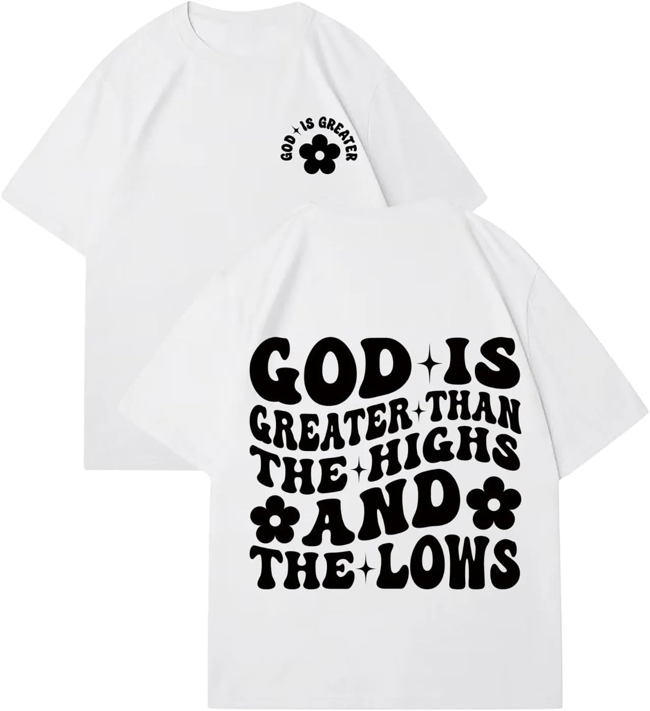 Verdusa Women's Graphic Tees Oversized Tshirts Short Sleeve Shirts Floral Letter PrintSummer Pullover Tops