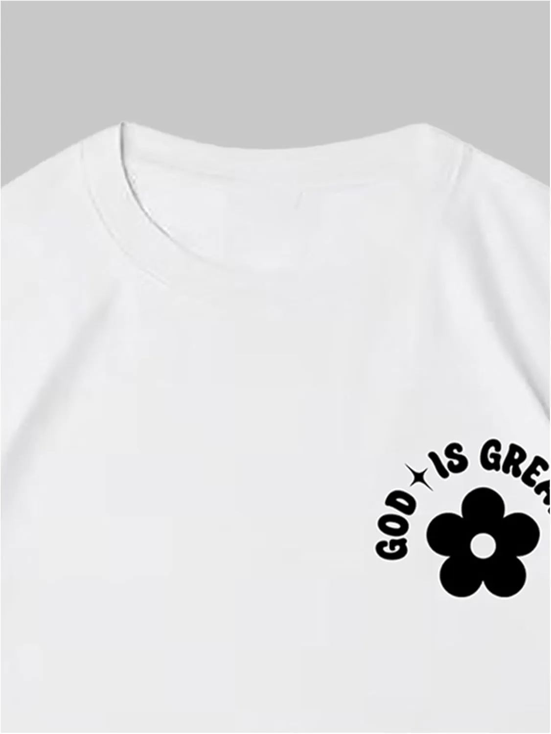 Verdusa Women's Graphic Tees Oversized Tshirts Short Sleeve Shirts Floral Letter PrintSummer Pullover Tops