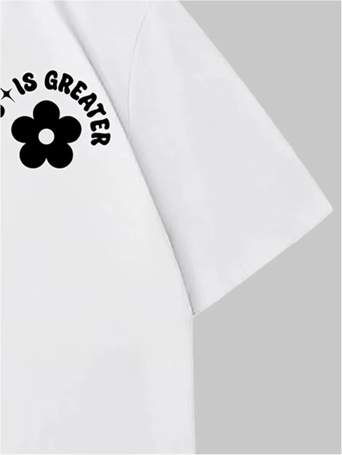 Verdusa Women's Graphic Tees Oversized Tshirts Short Sleeve Shirts Floral Letter PrintSummer Pullover Tops