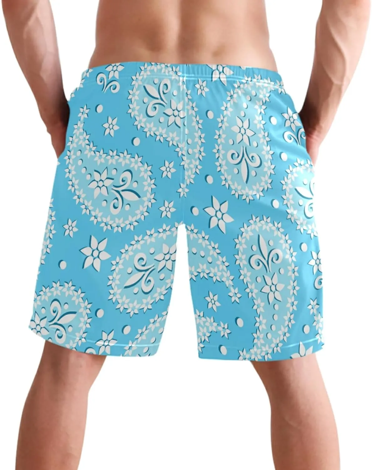 visesunny Mens Swim Trunks Quick Dry Board Shorts with Mesh Lining Breathable Fit Hawaii Beach Shorts Swimwear Bathing Suits