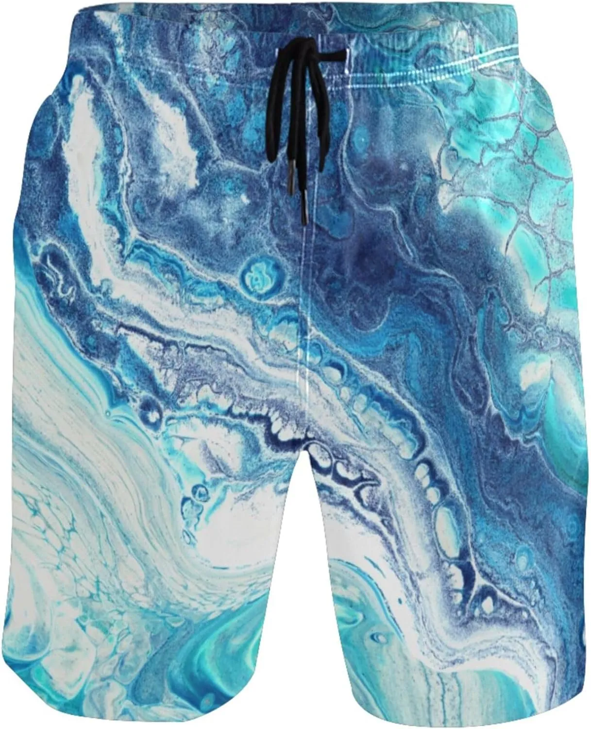visesunny Mens Swim Trunks Quick Dry Board Shorts with Mesh Lining Breathable Fit Hawaii Beach Shorts Swimwear Bathing Suits