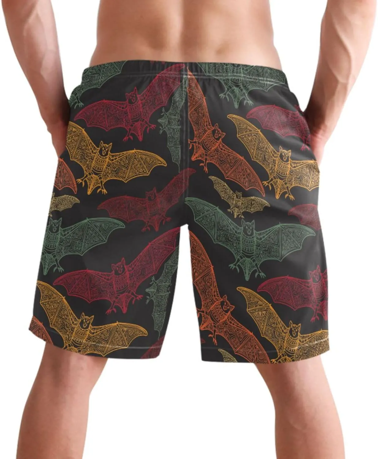 visesunny Mens Swim Trunks Quick Dry Board Shorts with Mesh Lining Breathable Fit Hawaii Beach Shorts Swimwear Bathing Suits