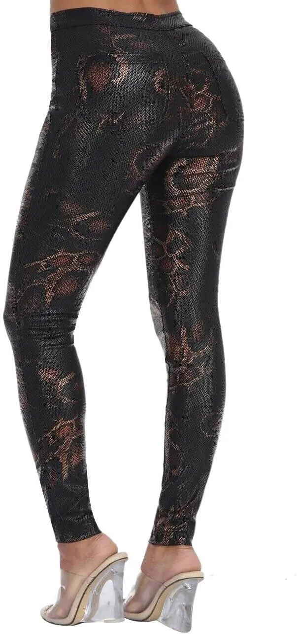 WAYRUNZ Womens High Waisted Pants Stretch Legging Jeans
