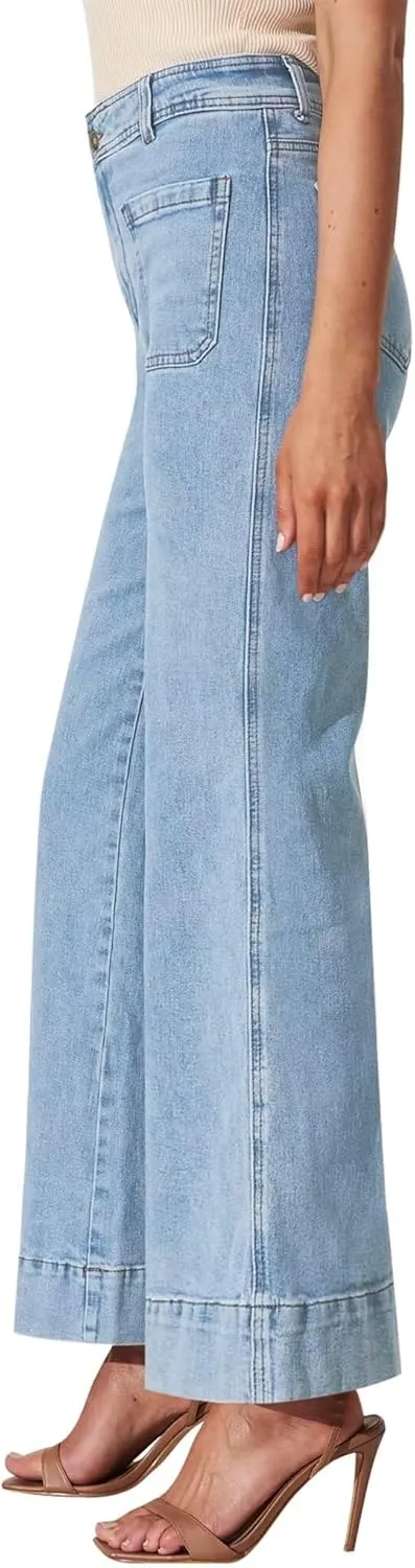 Wide Leg Jeans for Women - High Waisted Baggy Jeans Stretch Loose Denim Pants