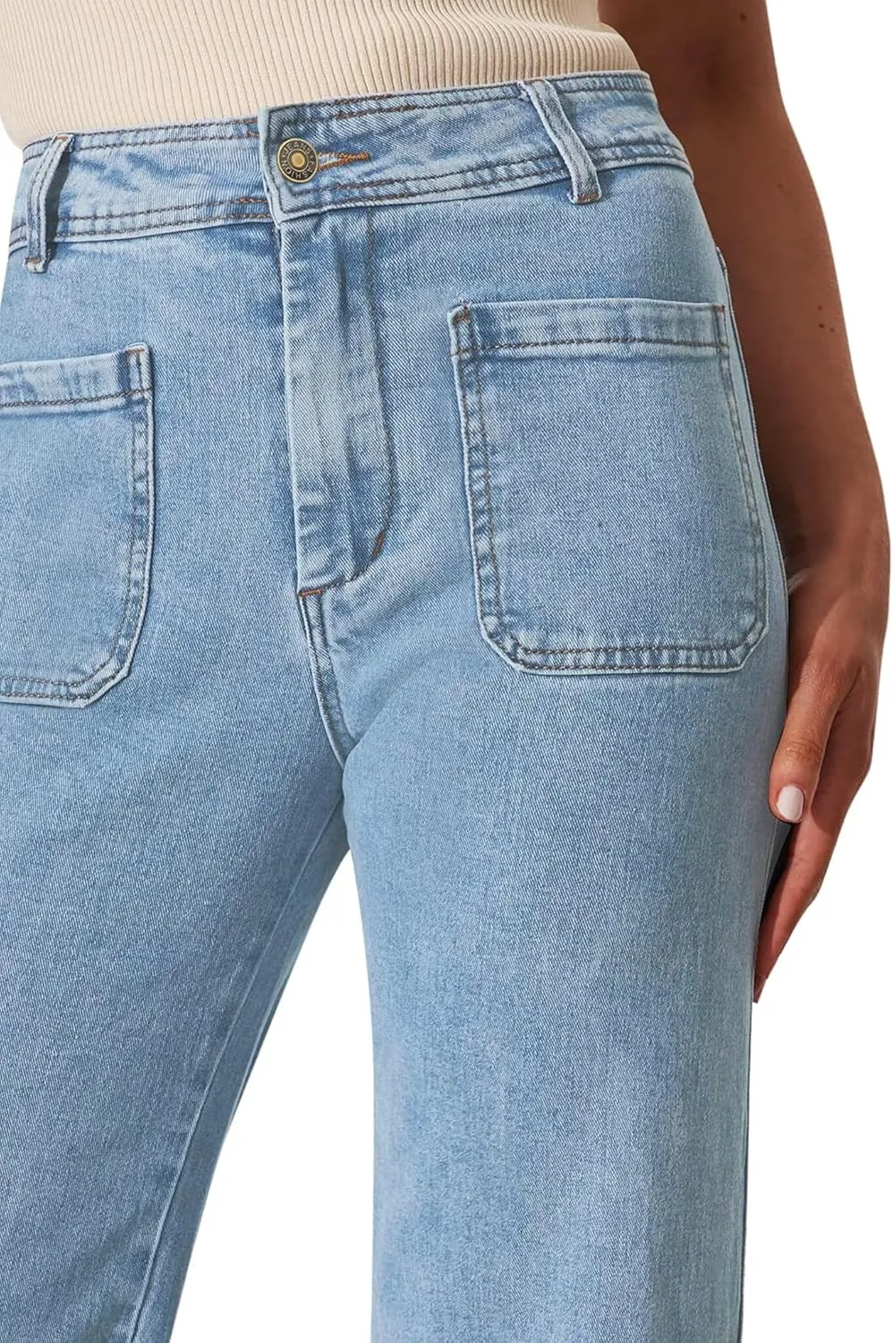 Wide Leg Jeans for Women - High Waisted Baggy Jeans Stretch Loose Denim Pants