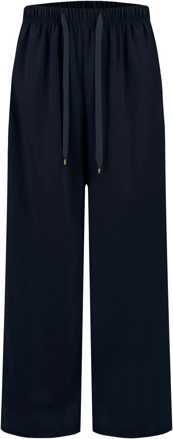 Wide Leg Sweatpants Women Baggy Joggers High Waisted Sweat Pants Lounge Straight Leg Pull on Jogger Pants with Pockets