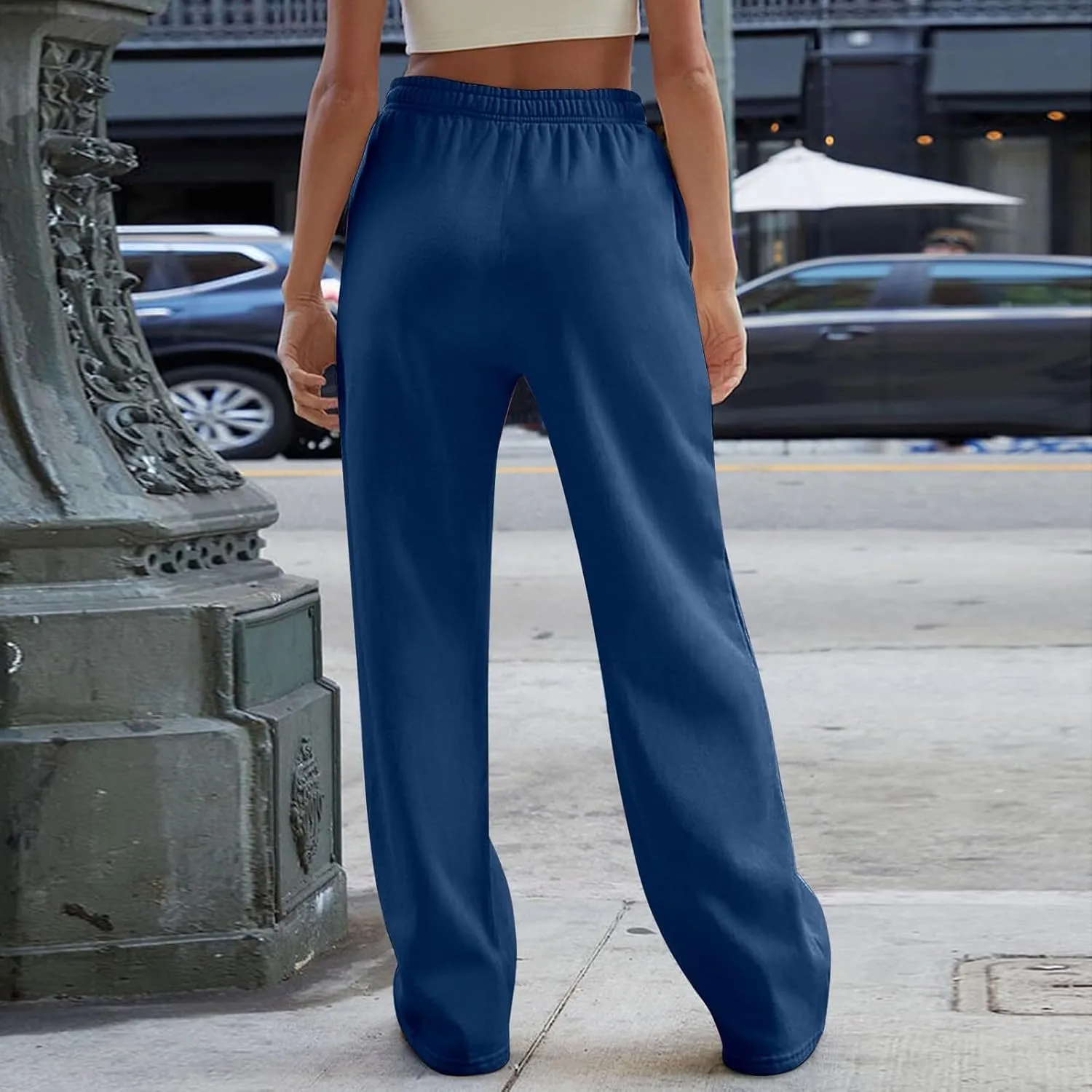 Wide Leg Sweatpants Women Baggy Low Rise Wide Leg Pants Casual Workout Athletic Track Sweatpants with Pockets