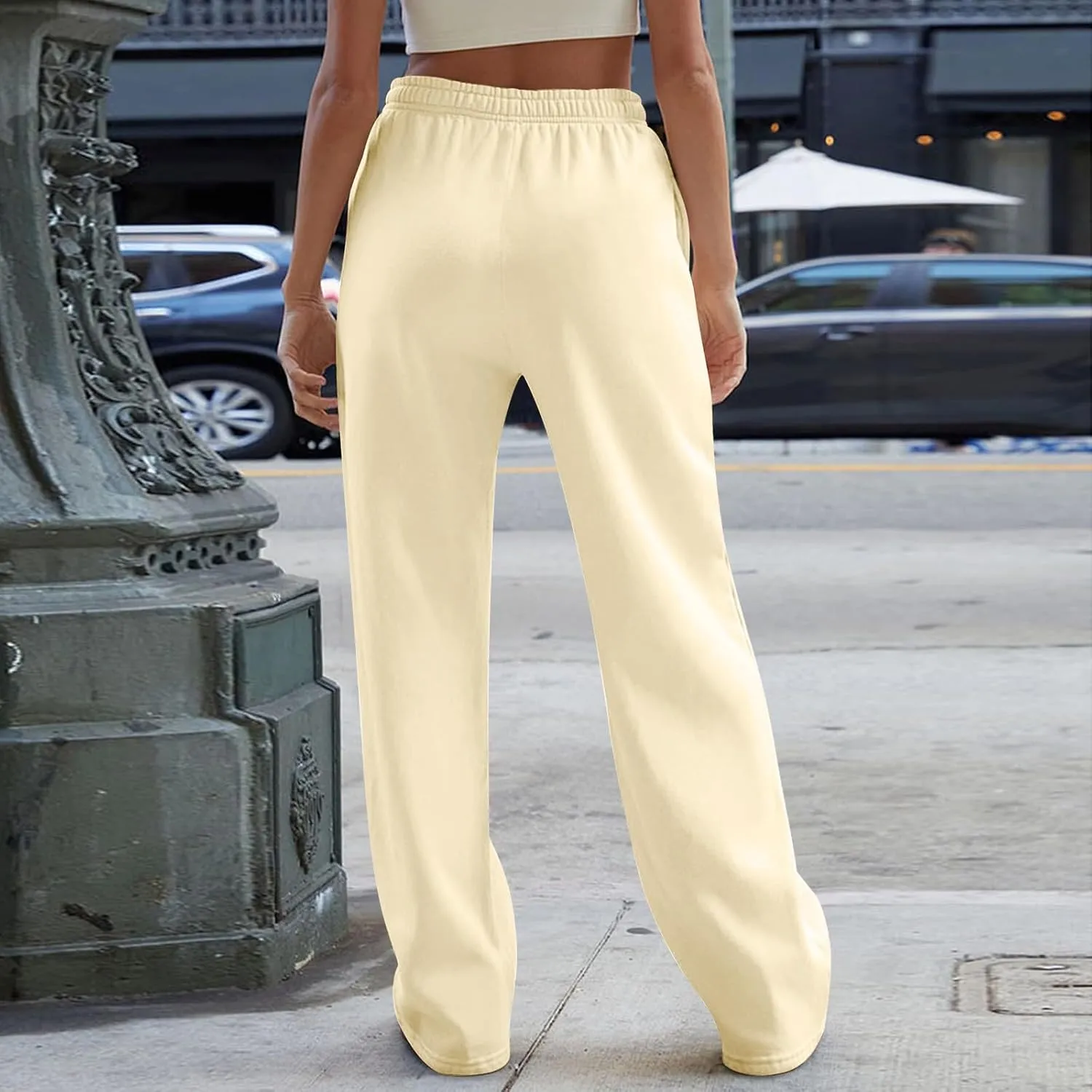 Wide Leg Sweatpants Women Baggy Low Rise Wide Leg Pants Casual Workout Athletic Track Sweatpants with Pockets