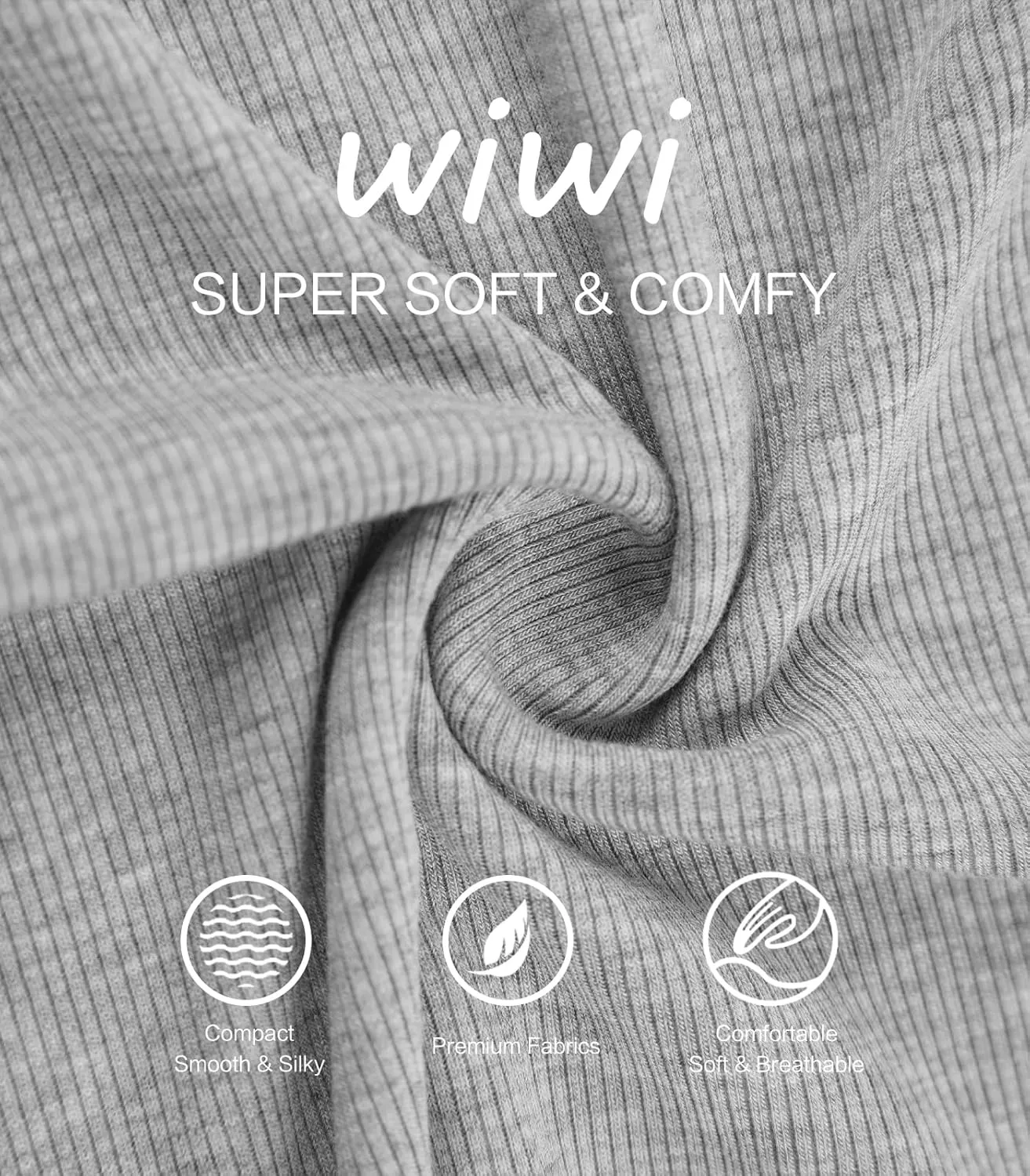 WiWi Pajama Set for Women Sexy Sleeveless Tops with Shorts Viscose from Bamboo Soft Ribbed Fabric Racerback Sleepwear S-XXL