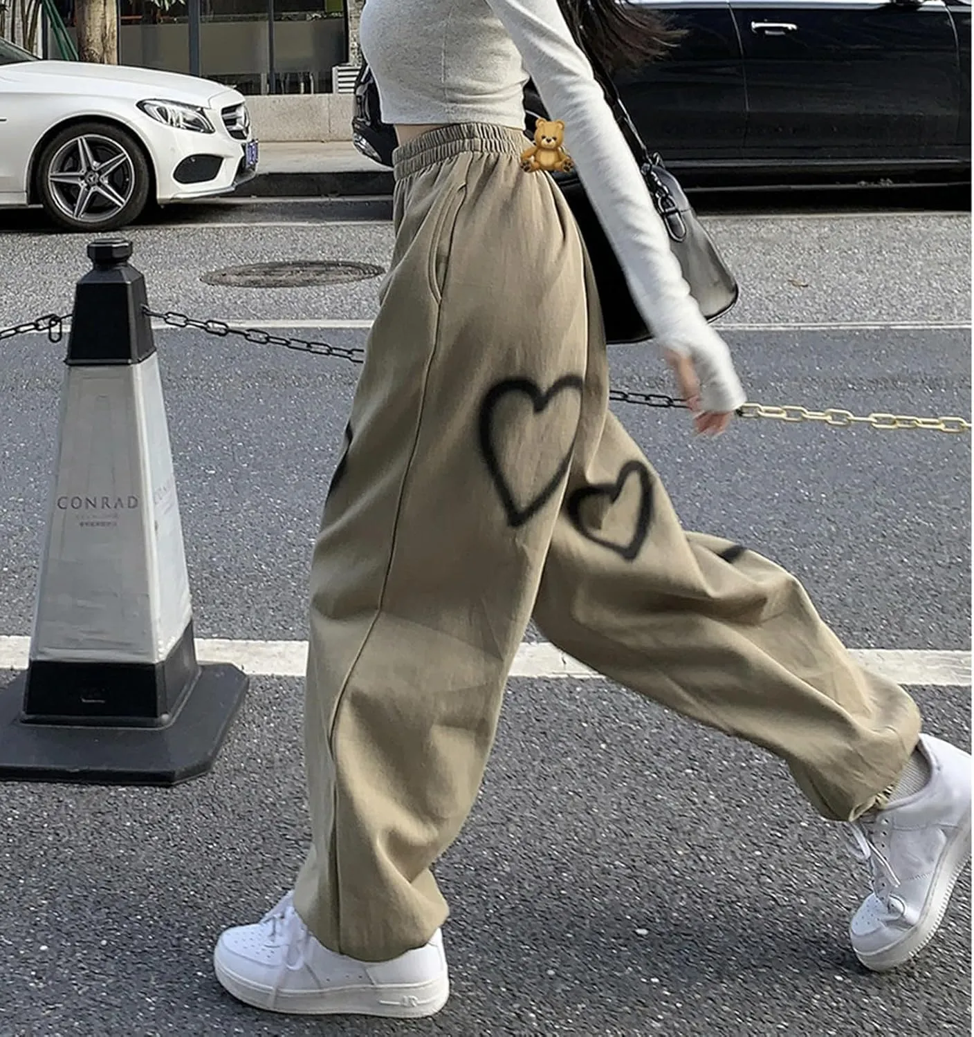 Women Active Jogger Sweatpants High Waisted Pants Lounge Bottoms Fleece Wide Leg Baggy Athletic Joggers Pants Pockets