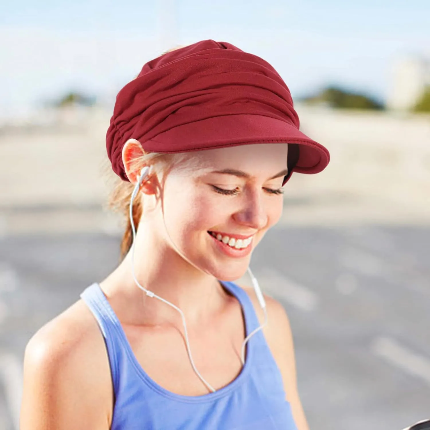 Women Newsboy Soft Cotton Cabbie Cap Beret Hats Baseball Cap Painter Visor Hats