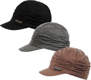 Women Newsboy Soft Cotton Cabbie Cap Beret Hats Baseball Cap Painter Visor Hats