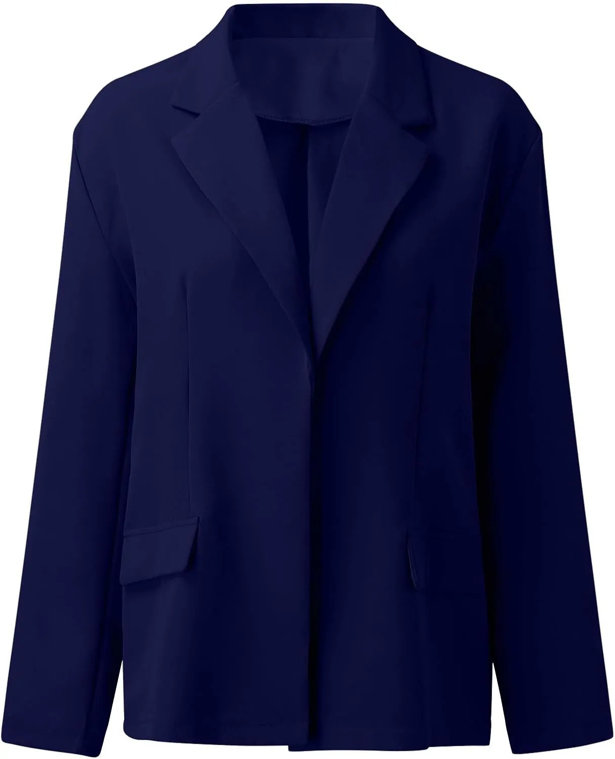 Women Open Front Blazers 2024 Sleeve Front Notched Collar Suit Cardigan Cardigan Fall Fashion Work Office Blazer