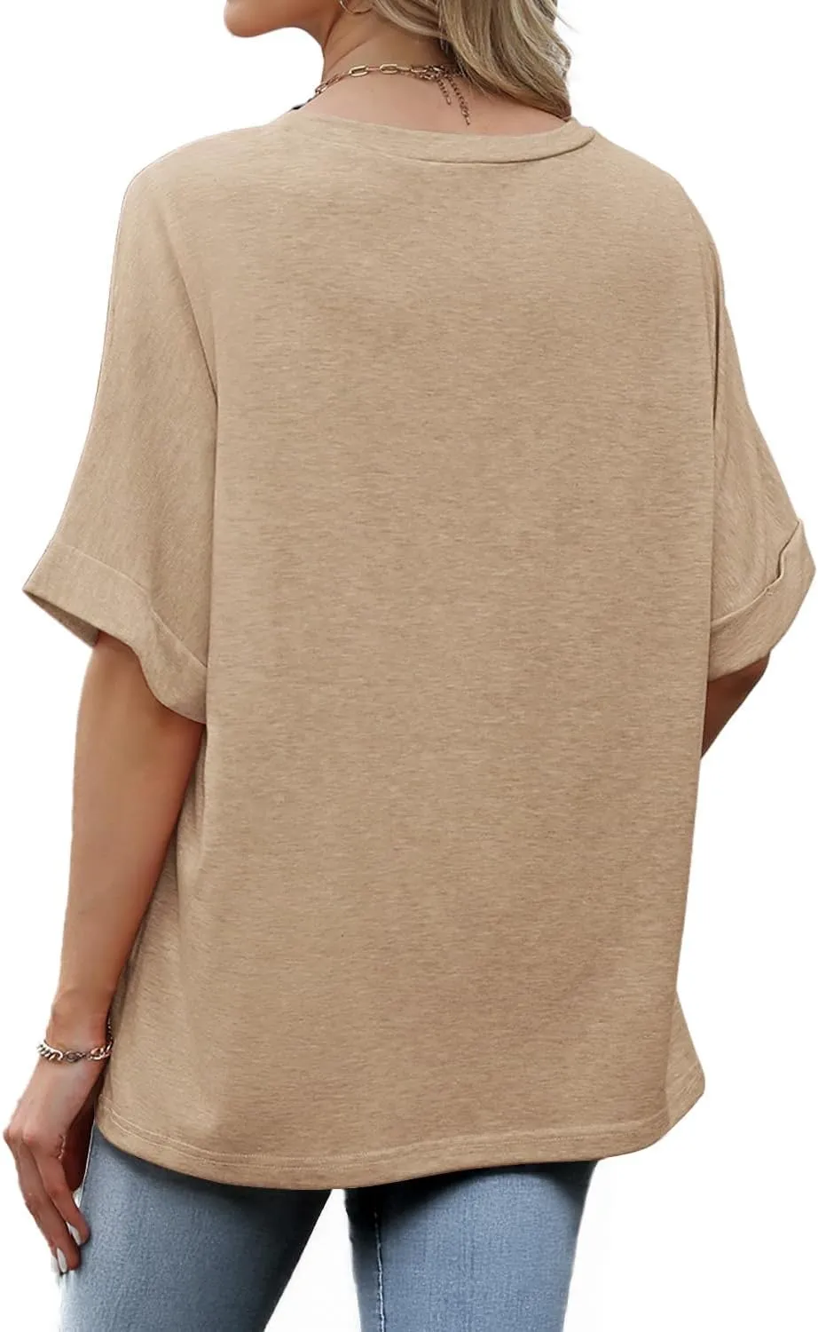 Women Oversized T Shirts Crew Neck Short Sleeve Tops Summer Dressy Casual Loose Fit Tee 2025 Trendy Fashion Clothes