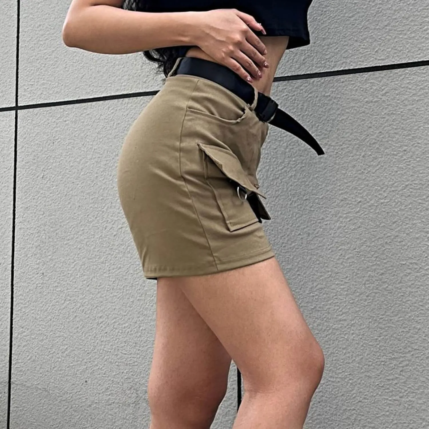 Women's Cargo Shorts Casual Lightweight High Waisted Jeans Shorts Straight Leg Hiking Vacation Outfits