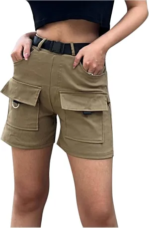 Women's Cargo Shorts Casual Lightweight High Waisted Jeans Shorts Straight Leg Hiking Vacation Outfits