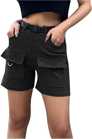 Women's Cargo Shorts Casual Lightweight High Waisted Jeans Shorts Straight Leg Hiking Vacation Outfits