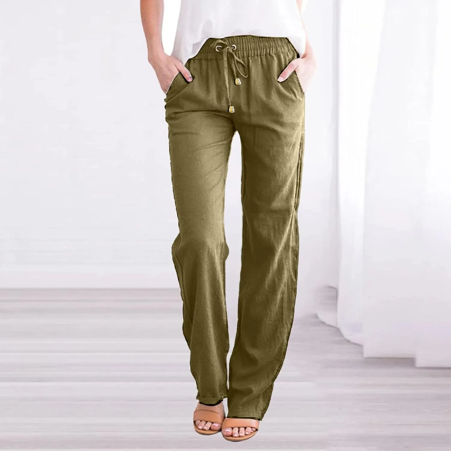 Womens Cargo Sweatpants Winter Low Beach Leggings with Pockets Water Resistant Water Resistant