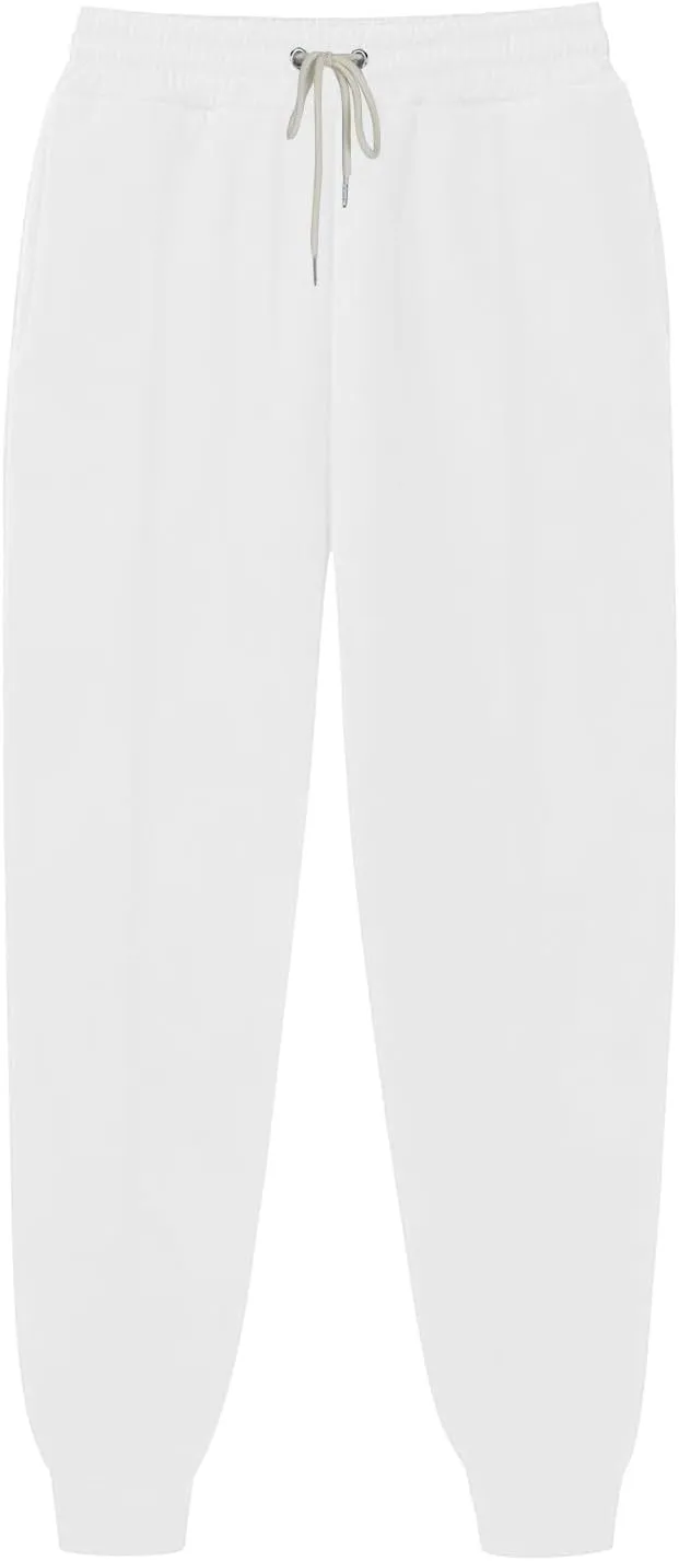 Women's Fleece Sweatpants Cinch Bottom High Waisted Oversized Baggy Joggers Warm Winter Trendy Trousers with Pockets