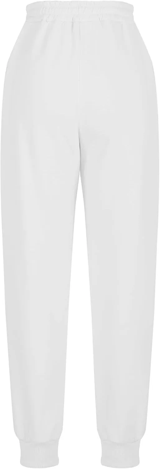 Women's Fleece Sweatpants Cinch Bottom High Waisted Oversized Baggy Joggers Warm Winter Trendy Trousers with Pockets