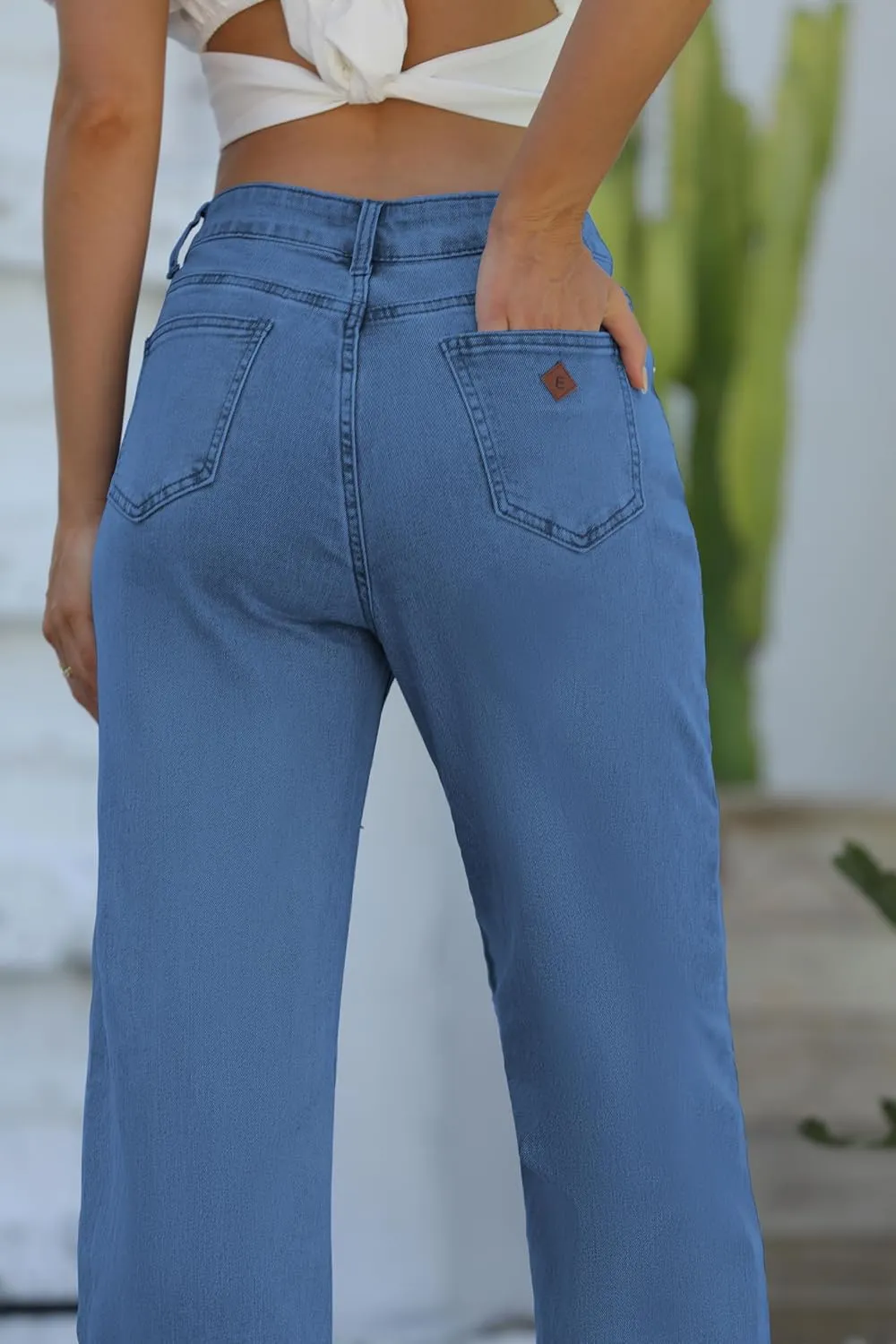 Womens Jeans Hig Waisted Straight Leg Loose Stretchy Lightweight Tummy Control Trendy Jeans for Women 2025