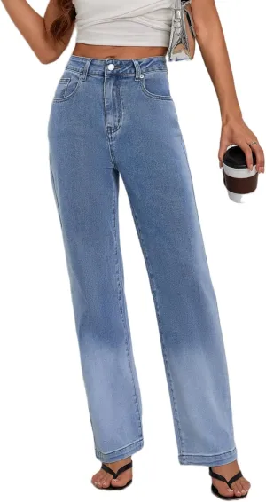 Women's Jeans Stretchy High Waisted Lightweight Cotton Jeans for Women 2025 Light Blue