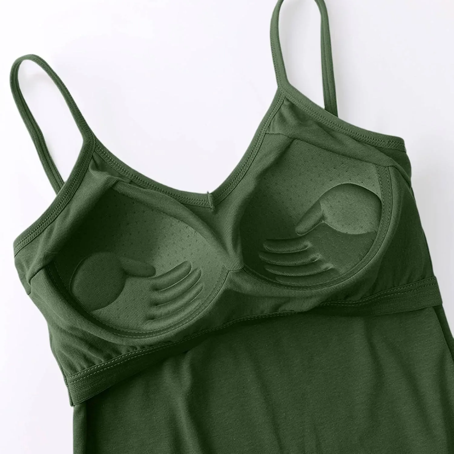 Womens Modal Built-in Bra Summer 2025 Basic Padded Yoga Shirt Shelf Bras Workout Camisole Casual Modal Undershirt
