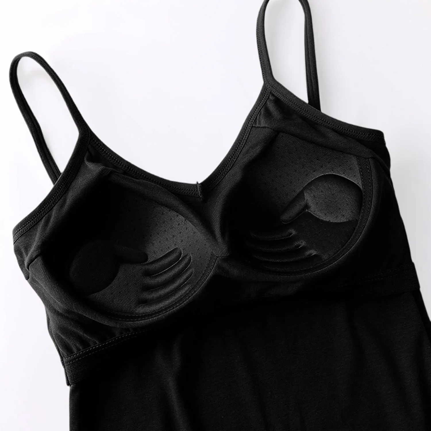 Womens Modal Built-in Bra Summer 2025 Basic Padded Yoga Shirt Shelf Bras Workout Camisole Casual Modal Undershirt