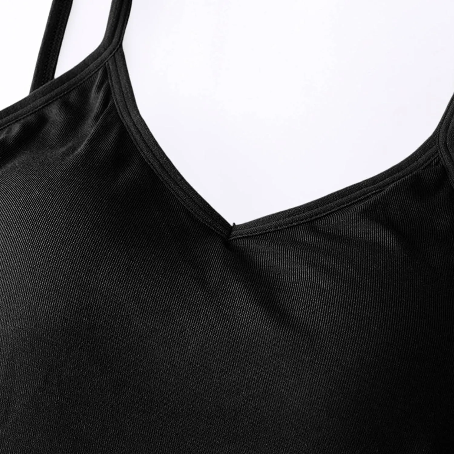 Womens Modal Built-in Bra Summer 2025 Basic Padded Yoga Shirt Shelf Bras Workout Camisole Casual Modal Undershirt