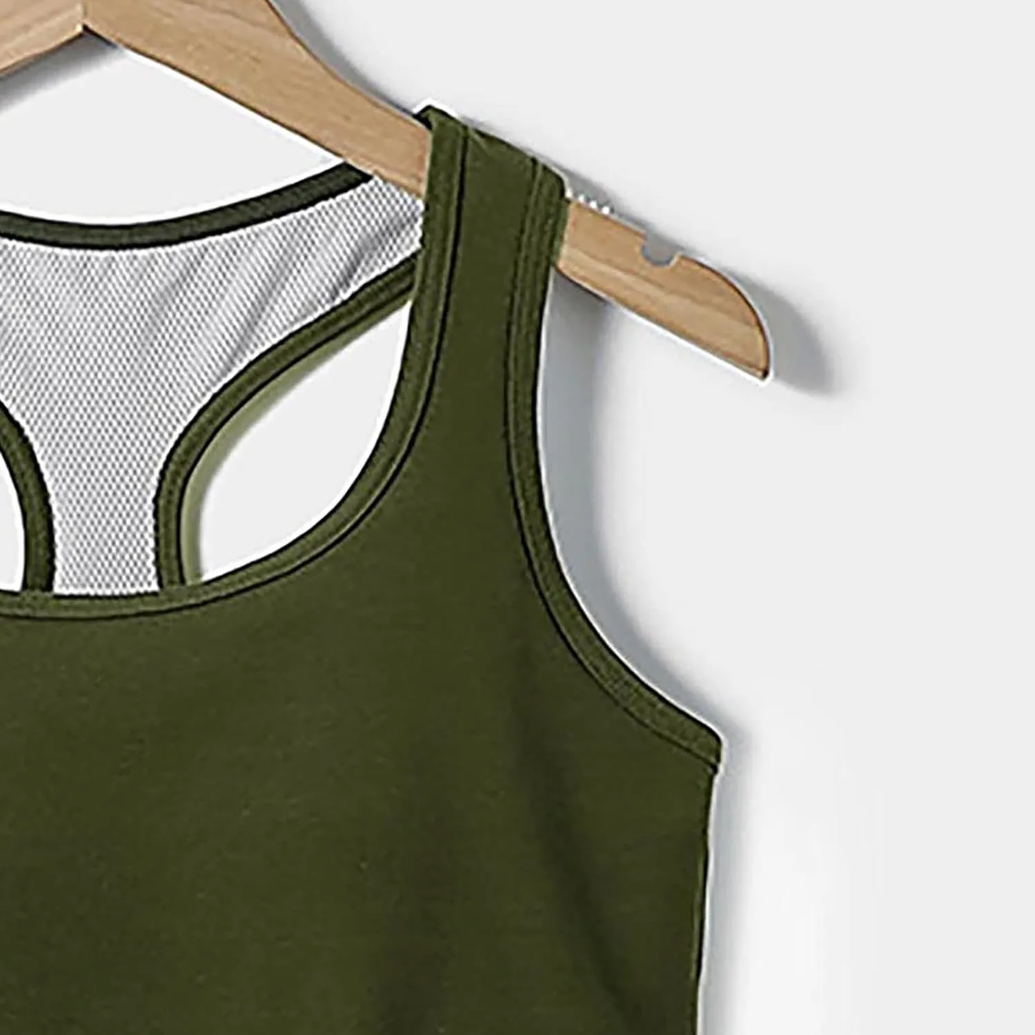 Womens Racerback Tank Tops with Built in Bra Summer Basic Sleeveless Crop Yoga Shirts Fitted Running Workout Camisole