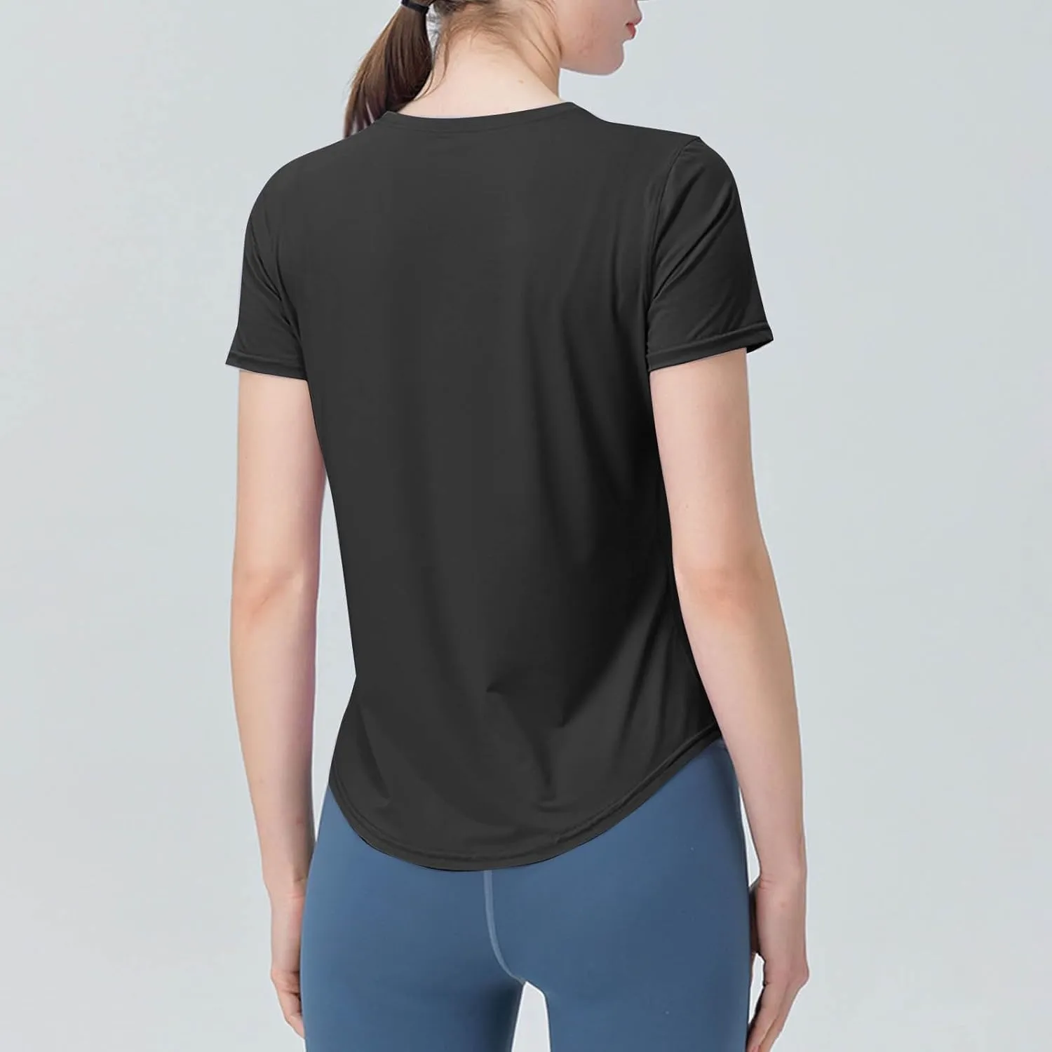 Women's Short Sleeve Shirt UPF Sun Protection T-Shirts Quick Dry Workout Gym Running Tops Basic Yoga Shirts