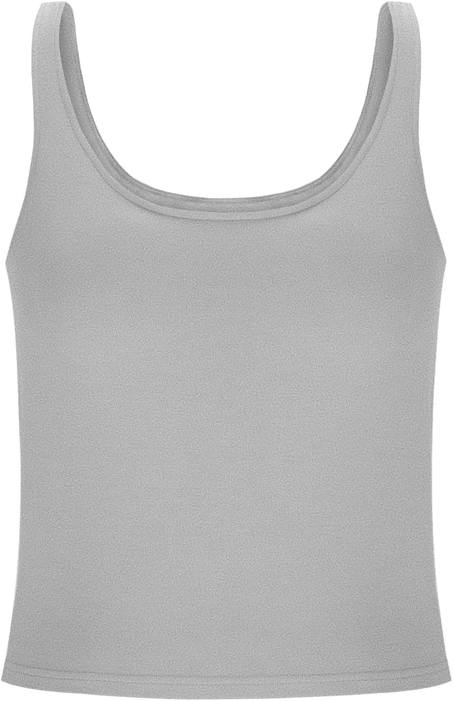 Womens Tank Tops with Built in Bra 2025 Summer Casual Sleeveless Padded Camisole Workout Yoga Basic Cami Undershirt
