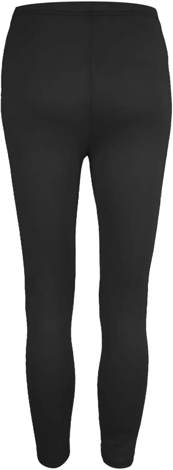 Women's Thick Yoga Soft Cotton Blend High Waist Workout Leggings with Tummy Control Compression