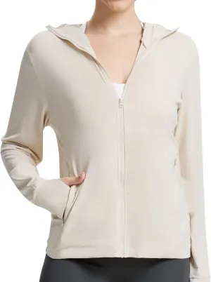 Women's UPF 50  Sun Protection Jacket Cooling Hooded SPF Shirt Long Sleeve UV Clothing for Hiking Golf Outdoor