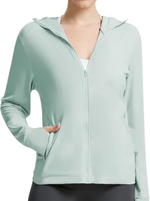 Women's UPF 50  Sun Protection Jacket Cooling Hooded SPF Shirt Long Sleeve UV Clothing for Hiking Golf Outdoor
