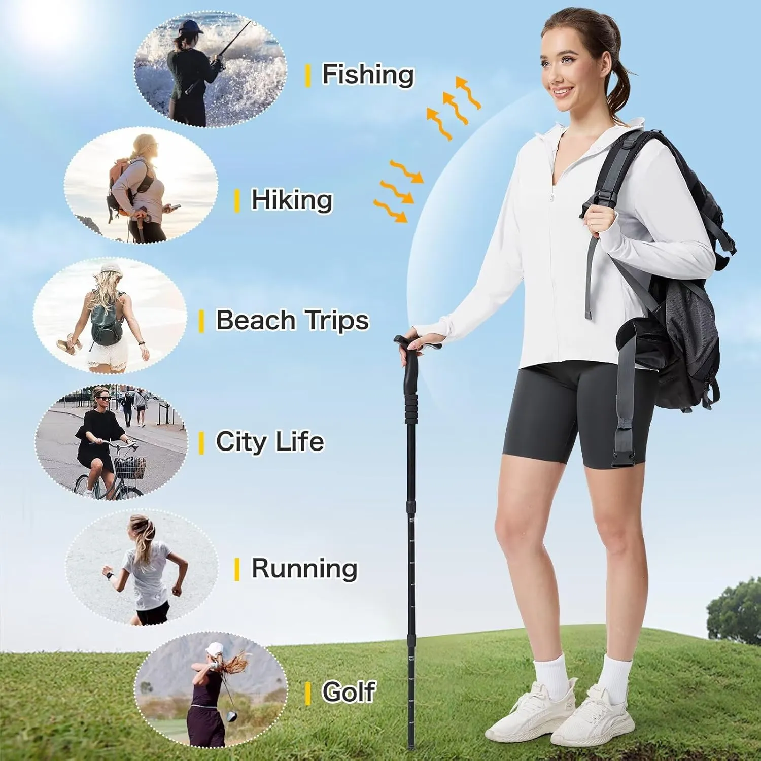 Women's UPF 50  Sun Protection Jacket Cooling Hooded SPF Shirt Long Sleeve UV Clothing for Hiking Golf Outdoor